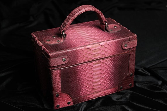 Chloé Snake Print Leather Makeup Case - image 8