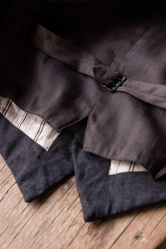 1930's French Vintage Brown Red Wool Work Gilet - Etsy