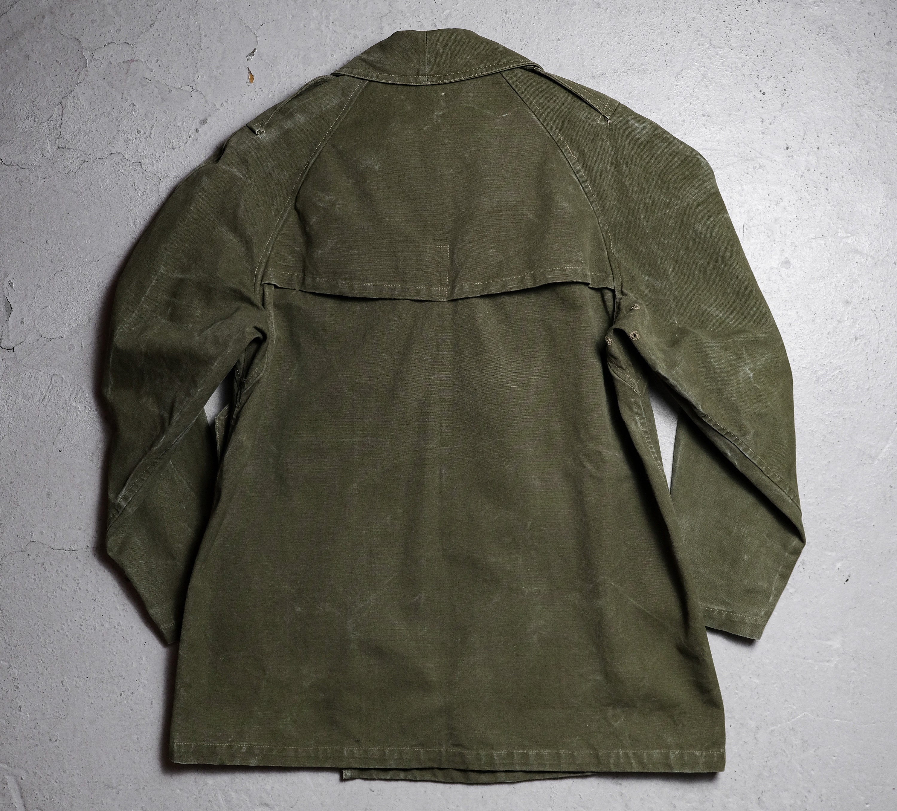 1940-50s French Army Motorcycle M38 Cotton/linen Coat Wood 1940-50s French Army Motorcycle M38 Cotton/linen Coat Wood