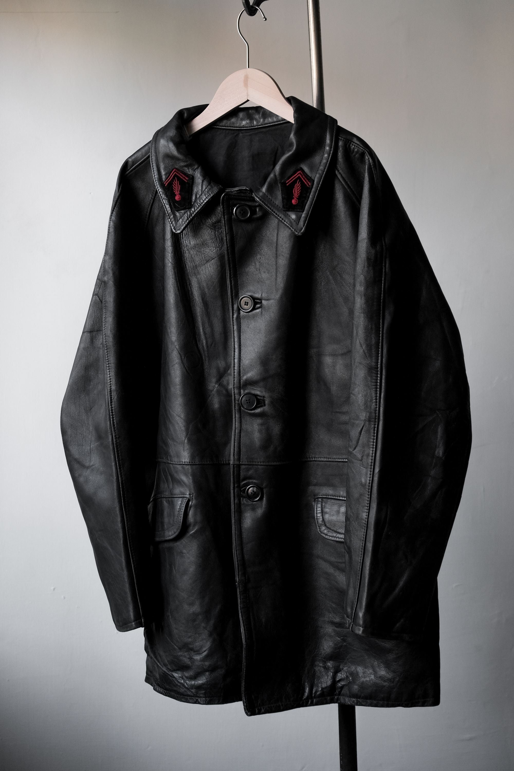 希少【VINTAGE】OLD FIREMAN LEATHER COAT/BLK - レザージャケット 希少【VINTAGE】OLD FIREMAN LEATHER COAT/BLK - レザージャケット