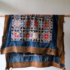 Antique Quilts of Southwest China l/Beautiful Handmade quilt bedcover patchwork in faded Vintage Museum Quality QUILT.