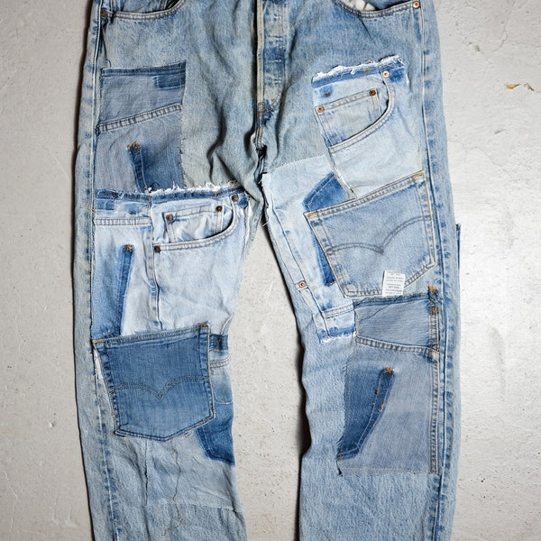 Patchwork Jeans - Etsy