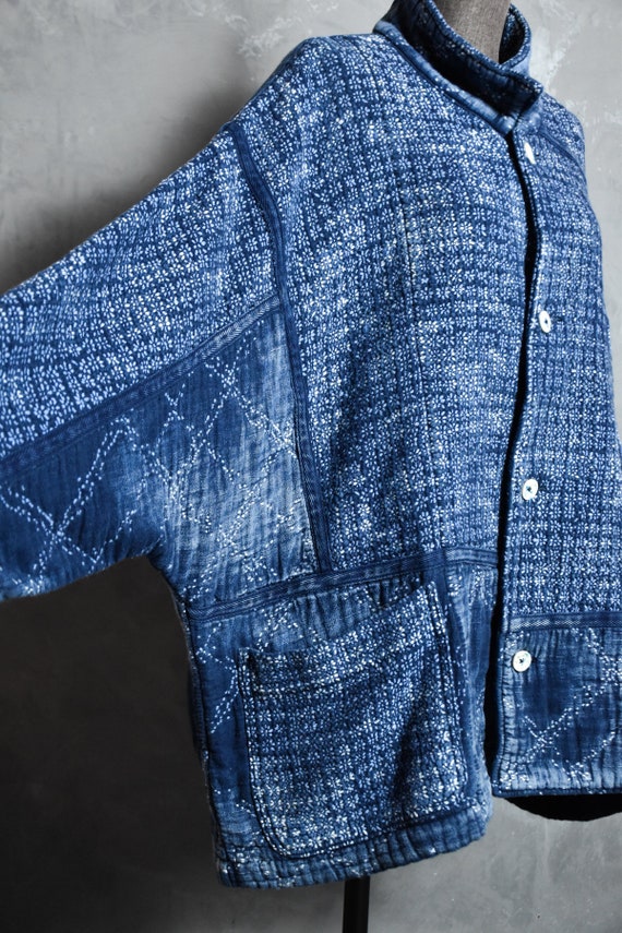 PORTER CLASSIC KENDO PATCHWORK NO-COLLAR