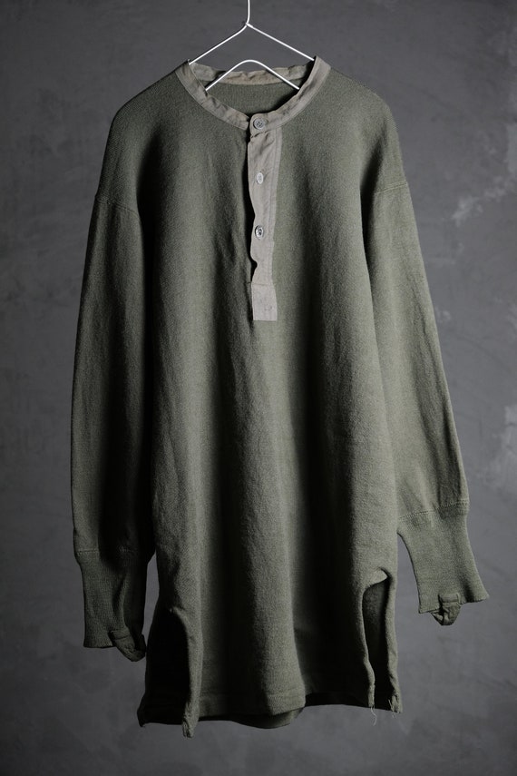 WWII Genuine Swedish army grey shirt military surplus undershirt cold weather