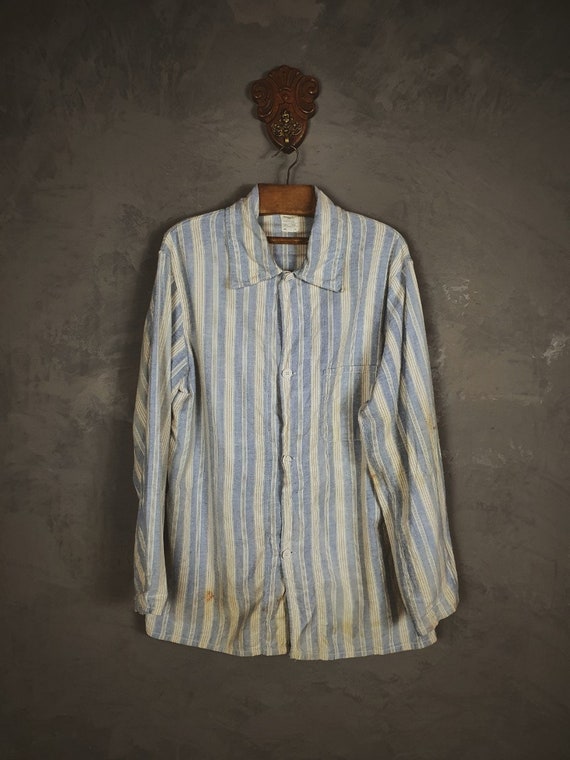 British Prisoner Pajamas Shirt / with label / 60s - image 1