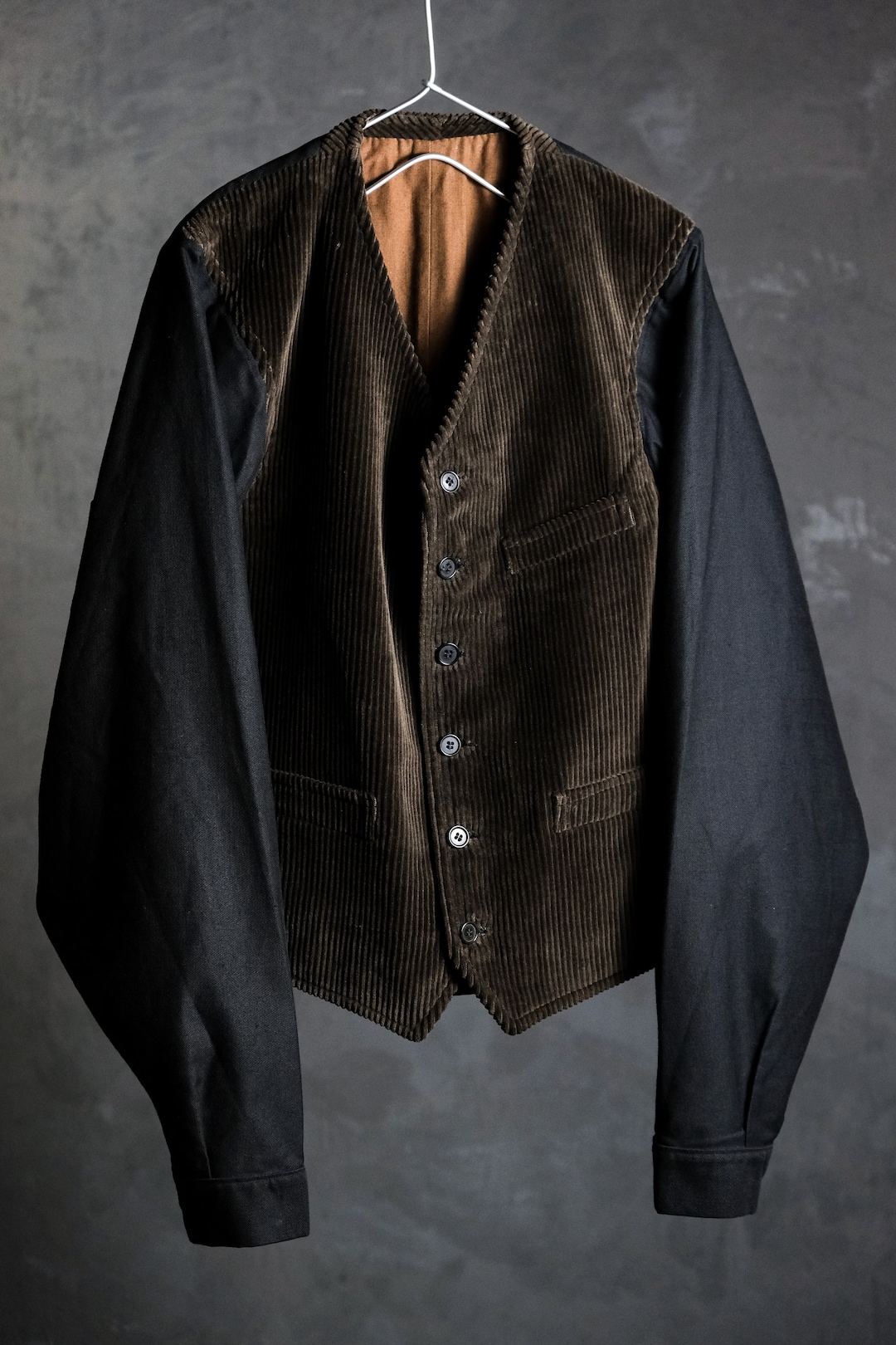 30-40s France Vintage Corduroy Hunting Vest | U