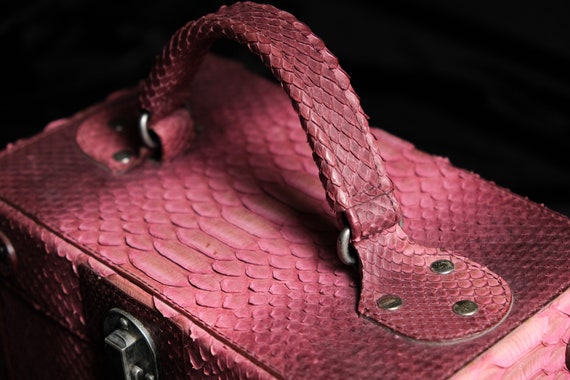 Chloé Snake Print Leather Makeup Case - image 3