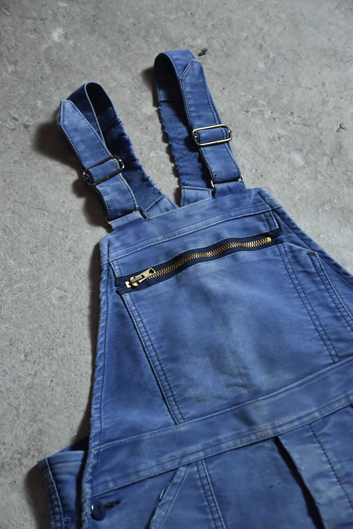 古着　BARBE BLEUE　モールスキン　オーバーオール　XL 50’s 50s ブルーモールスキン オーバーオール 