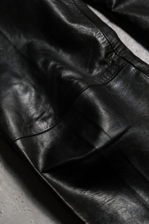 French Vintage Rebelle Genuine Leather Pants(Brow… - image 3