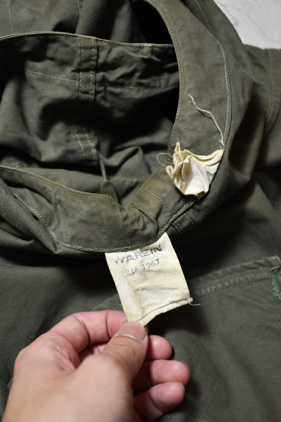 Anorak Vintage Armée Française Montagne - Années 50/60 - Toile Coton Vert - Taille XL