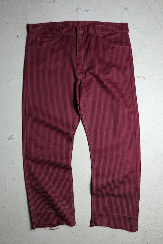 Lee 70’s Vintage Burgundy Striped Pants