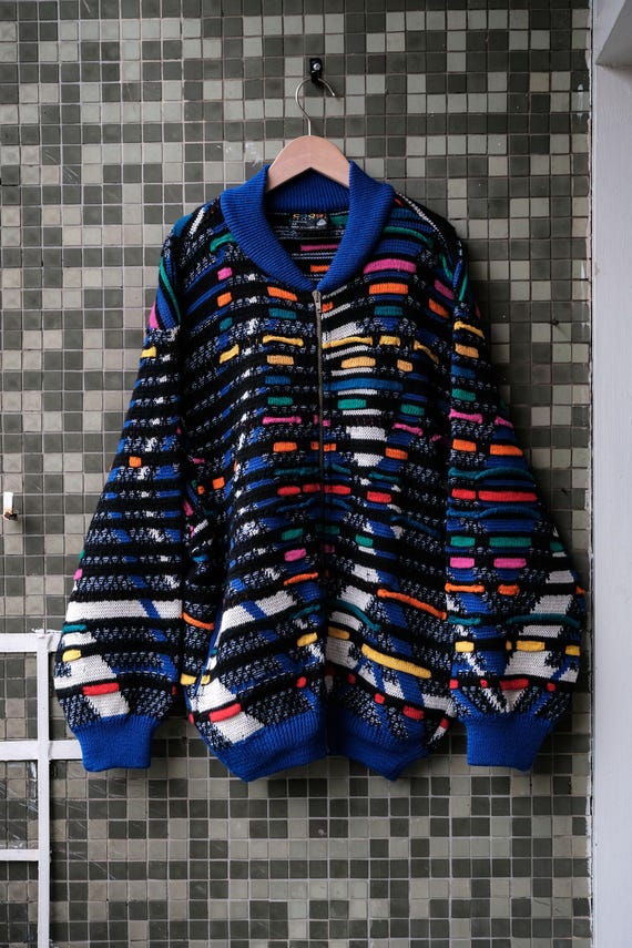Coogi 3D knit zip up jacket - Gem Coogi 3D knit zip up jacket - Gem