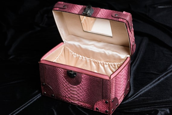 Chloé Snake Print Leather Makeup Case - image 6