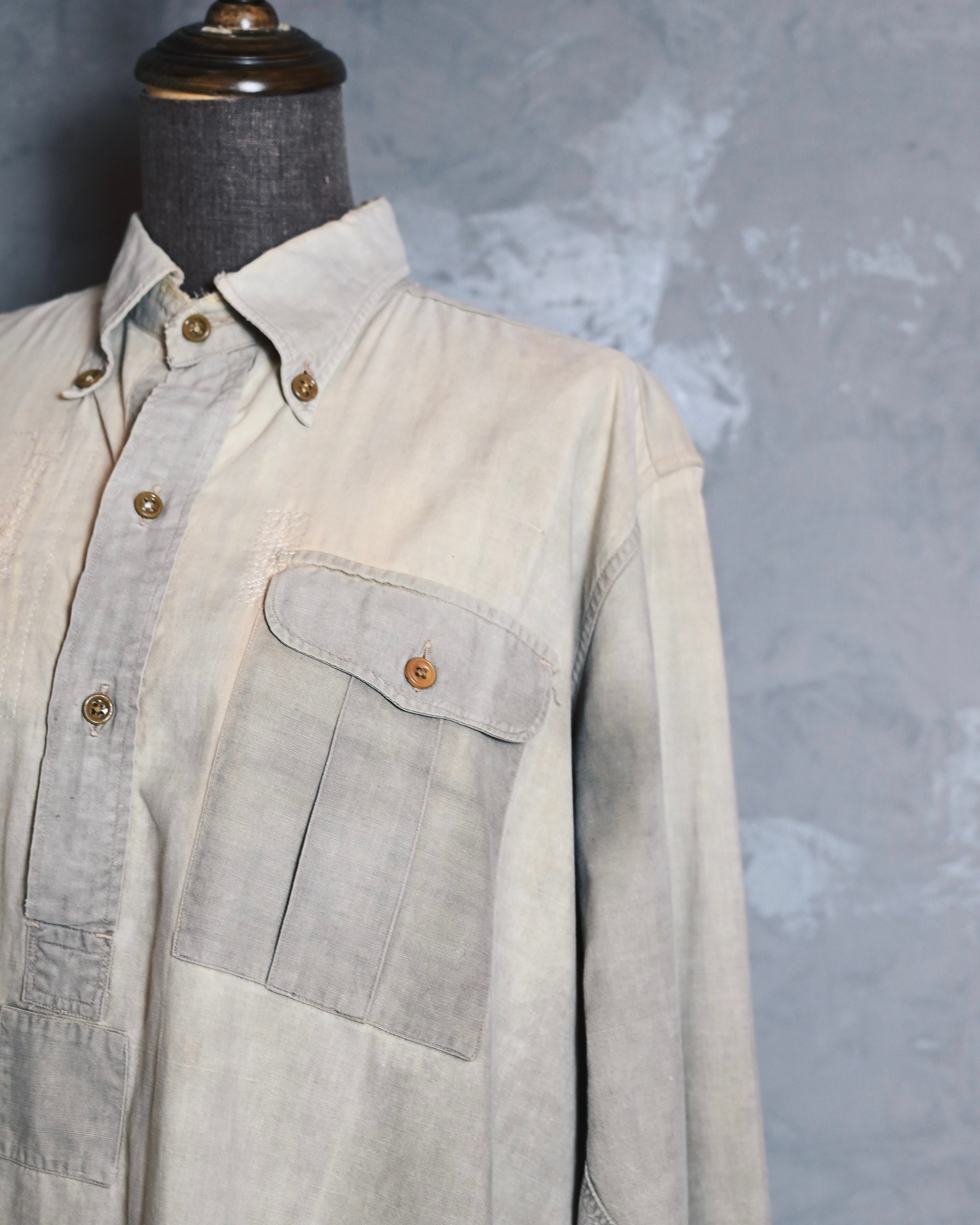 人気色 30s French Army M-35 Shirt Unusual Type - 通販