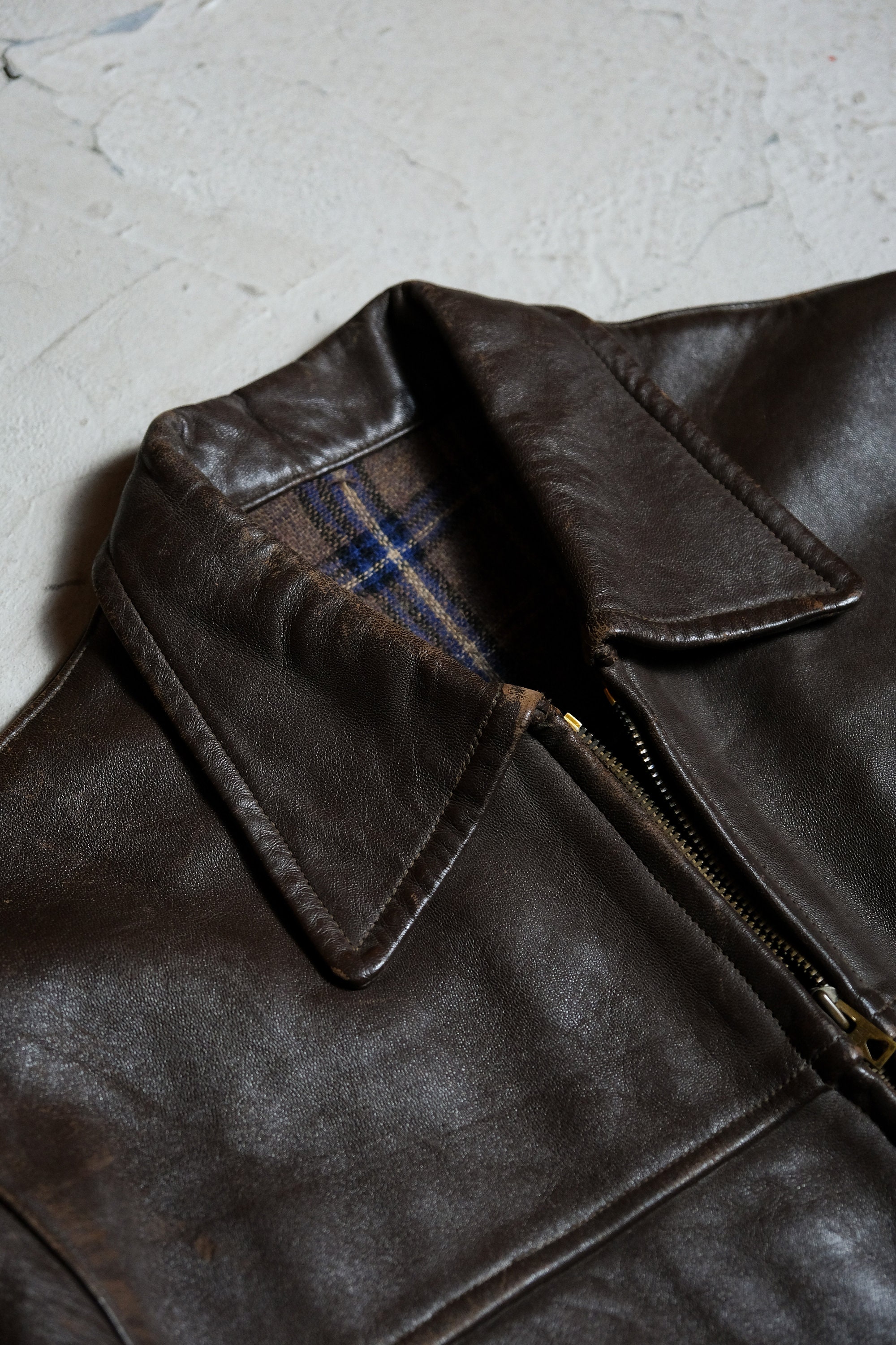 French 1950's Vintage Eclair Zip Leather Jacket - Etsy
