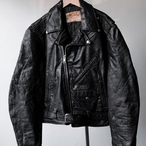 1960's Vintage excelled Leather Biker Jacket Made in USA - Etsy