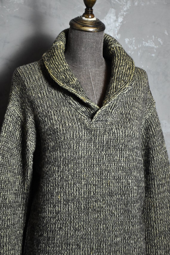 bansecondhandgood Dkny Wool Knit Shawl Collar Sweater Donna Karan
