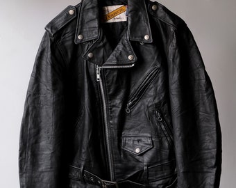 1980s SCHOTT Perfecto Double Leather Moto Jacket - Etsy