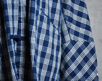 Porter Classic Indigo Palaka Chinese Jacket - Etsy