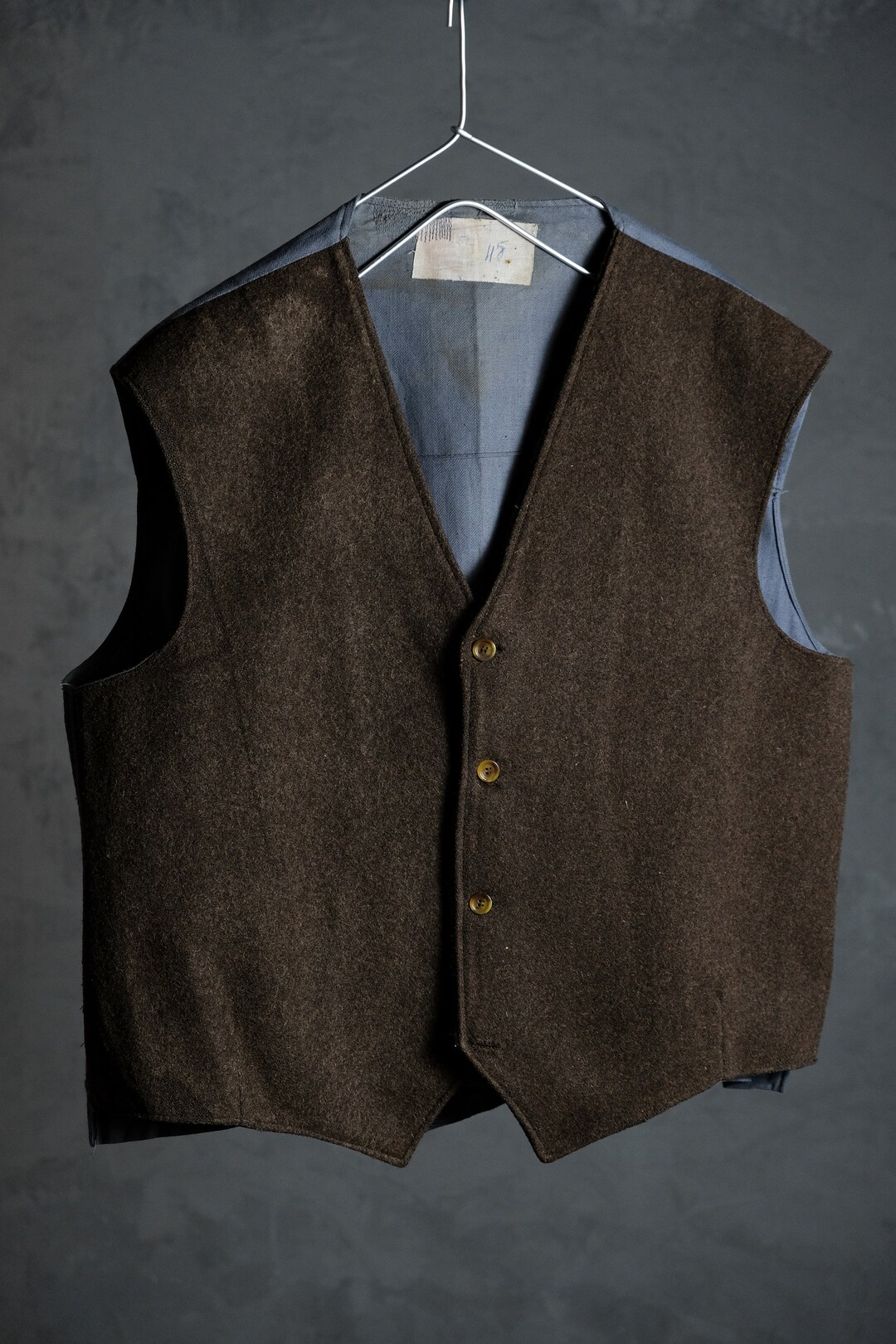Belt wool vest Gilet