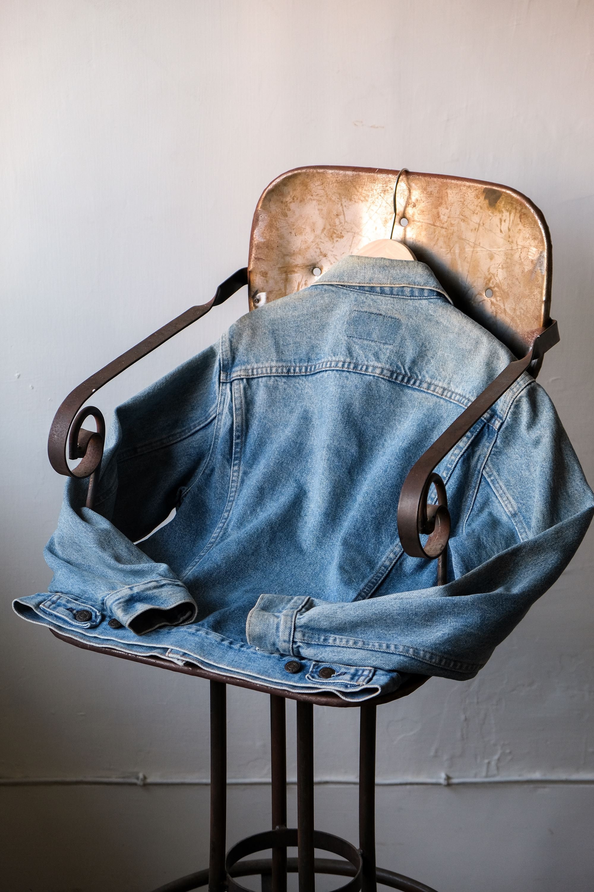 VTG 80s USA BLANKET LINED LEVIS 70506 TYPE 3 TRUCKER DENIM JACKET BIKER XS 34