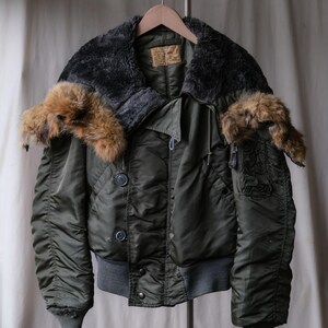 military N-2B flight bomber jacket n2b（Military 暗く Type N2B 