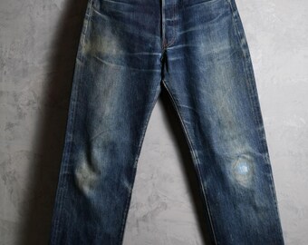 HOT VTG 90s USA LEVI'S @ 501xx BIG E SELVEDGE 555 Denim