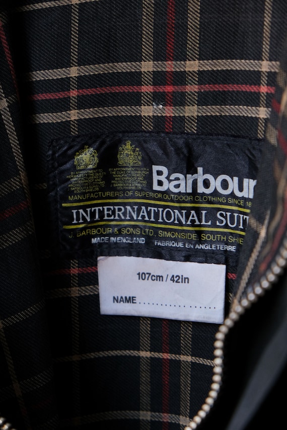 Barbour Vintage International Wax Jacket (2 crest… - image 5