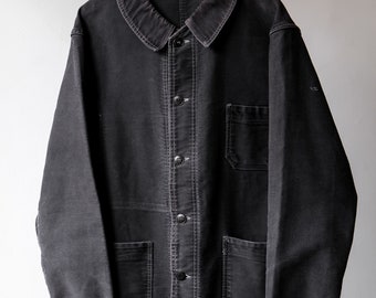 Circa 1940/50s French Black Moleskin / Classic Vintage Circa 1940/50s French Black Moleskin / Classic Vintage