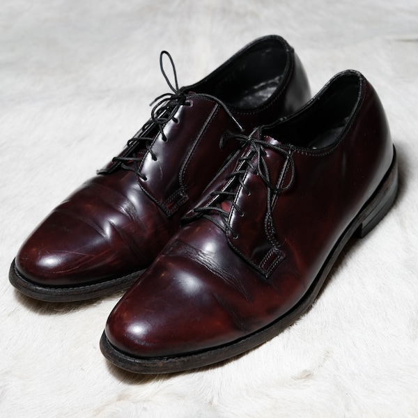 Vintage Florsheim leather Model 30834 dark Burgundy