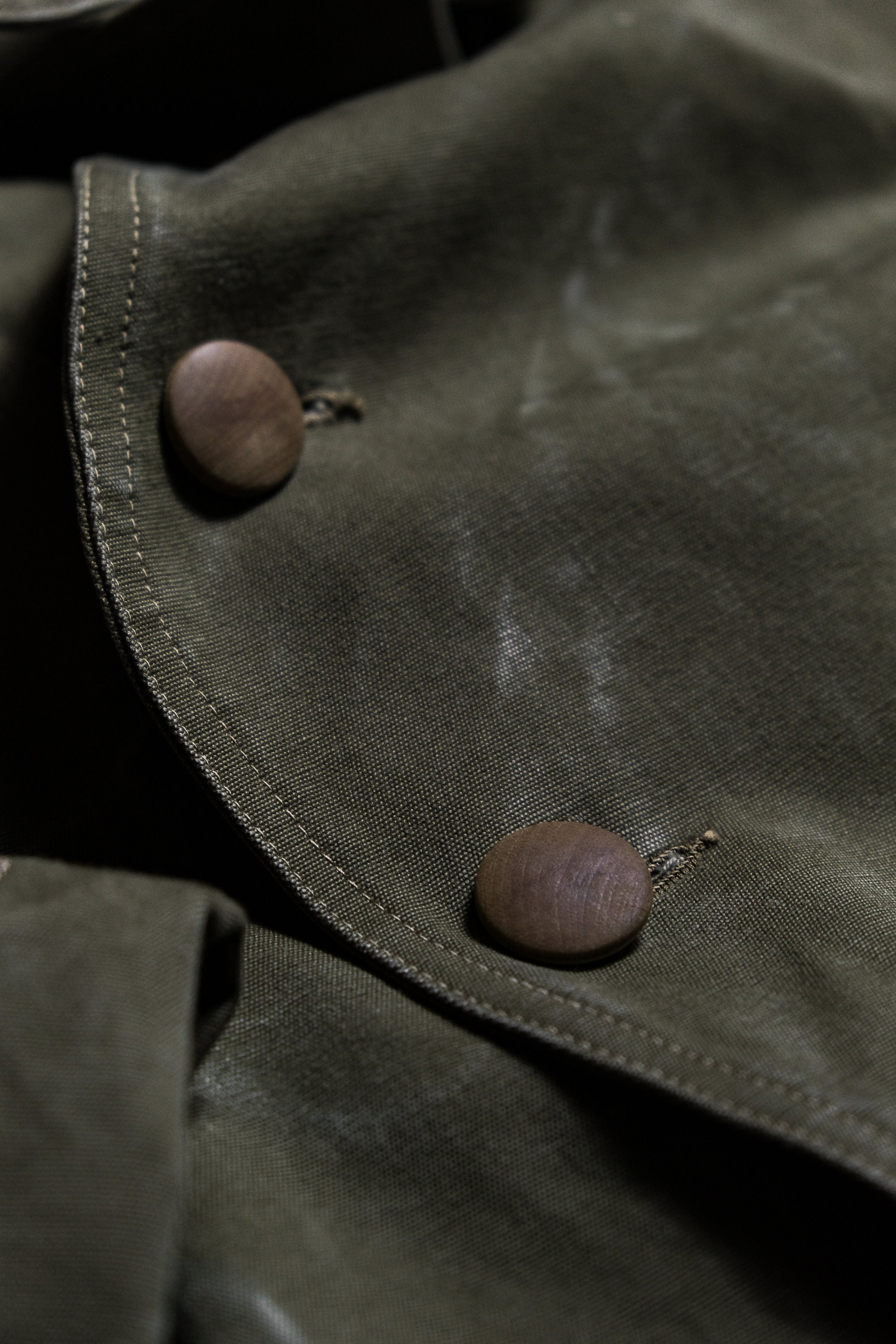 1940-50s French Army Motorcycle M38 Cotton/linen Coat Wood 1940-50s French Army Motorcycle M38 Cotton/linen Coat Wood