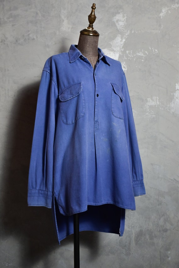 Vintage French Pullover Shirt /blue pullover - image 2