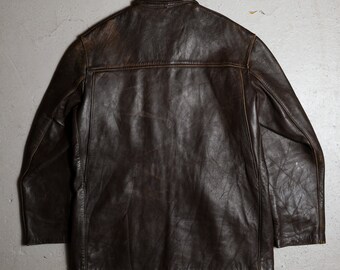 French 1950's Vintage Eclair Zip Leather Jacket - Etsy
