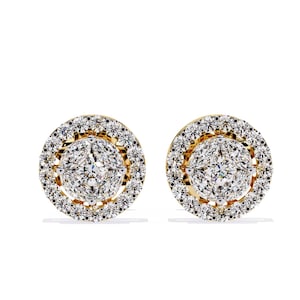 Elegant Moissanite Stud Earrings | Dainty Earrings for Women | 925 Sterling Silver Studs | Everyday Minimalist Earrings |Engagement Earrings