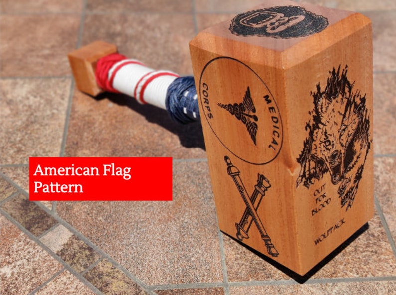 MILITARY THOR HAMMER American Flag