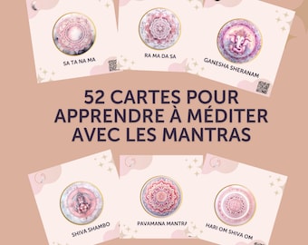 Mantra cards to learn to meditate - PDF