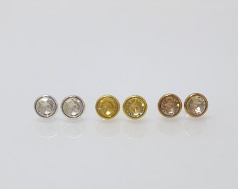 Ohrstecker Swarovski®-ELEMENTS Kristall 6,2mm Silber 925 Gold Roségold