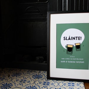 Baby Guinness Sláinte Estampa Casamento Irlandês Personalizado