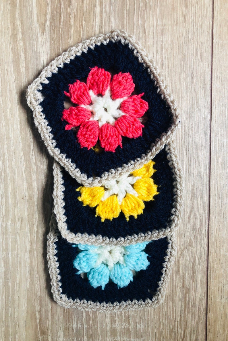Coaster grany square crochet pattern