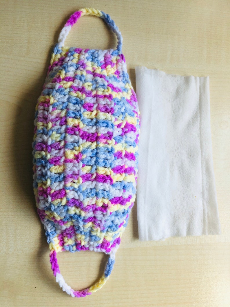 Crochet Face Mask WRITTEN PATTERN , Face Mask Cover Up, Adult Size