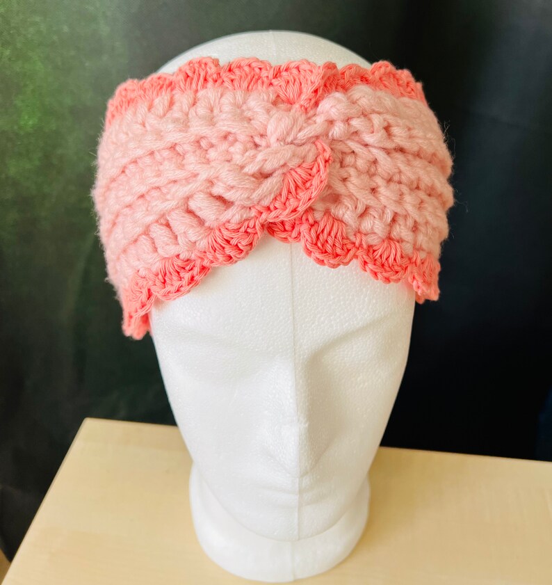 Twisted Earwarmer pattern Crochet headband crisscross turban instant download pdf autumn breeze diy handmade image 4