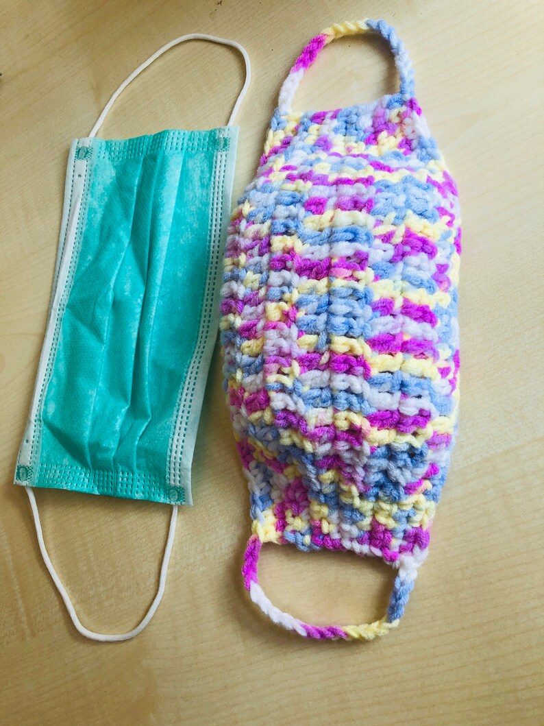Crochet Face Mask WRITTEN PATTERN , Face Mask Cover Up, Adult Size