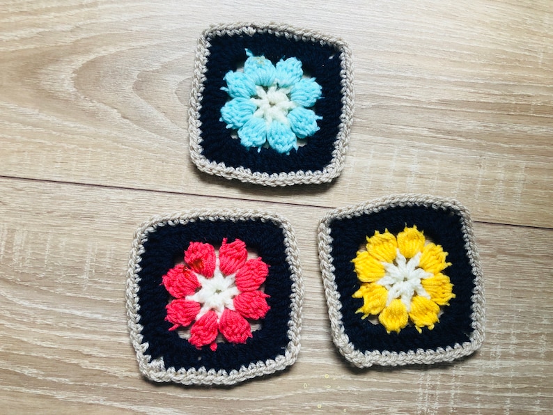 Coaster grany square crochet pattern