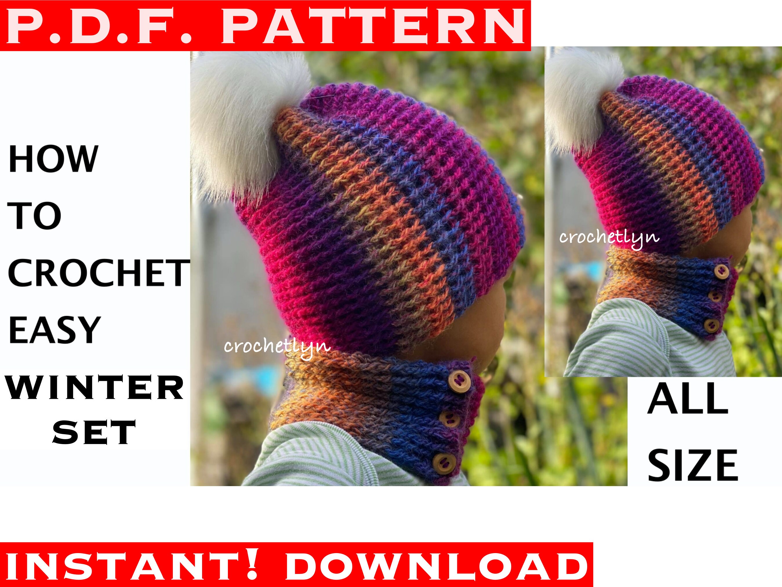 Crochet Beanie Hat Pattern - Baby to Adult Sizes (PDF Download) - Etsy