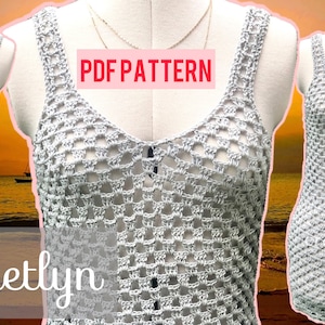 Crochet Bikini Cover Up PAttern , Beach Cover Up, Bathing Suit Cover Up, Swimsuit Coverup, Summer Cover Up Beach Dress, Crochet  Crochetlyn