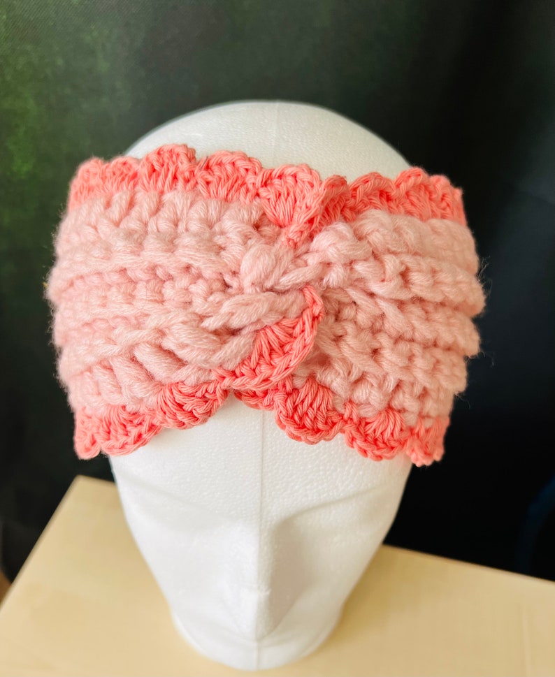 Twisted Earwarmer pattern Crochet headband crisscross turban instant download pdf autumn breeze diy handmade image 3