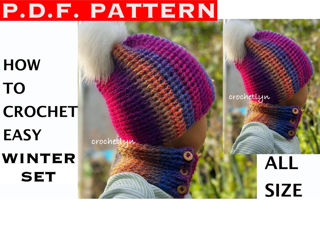 Crochet Beanie Hat Pattern - Baby to Adult Sizes (PDF Download) - Etsy