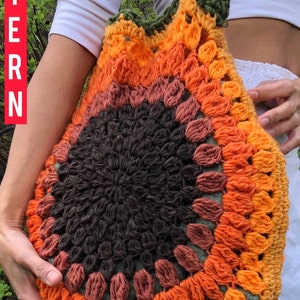 Sunflower Crochet Bag Pattern: Summer Crossbody Bag (PDF Download)