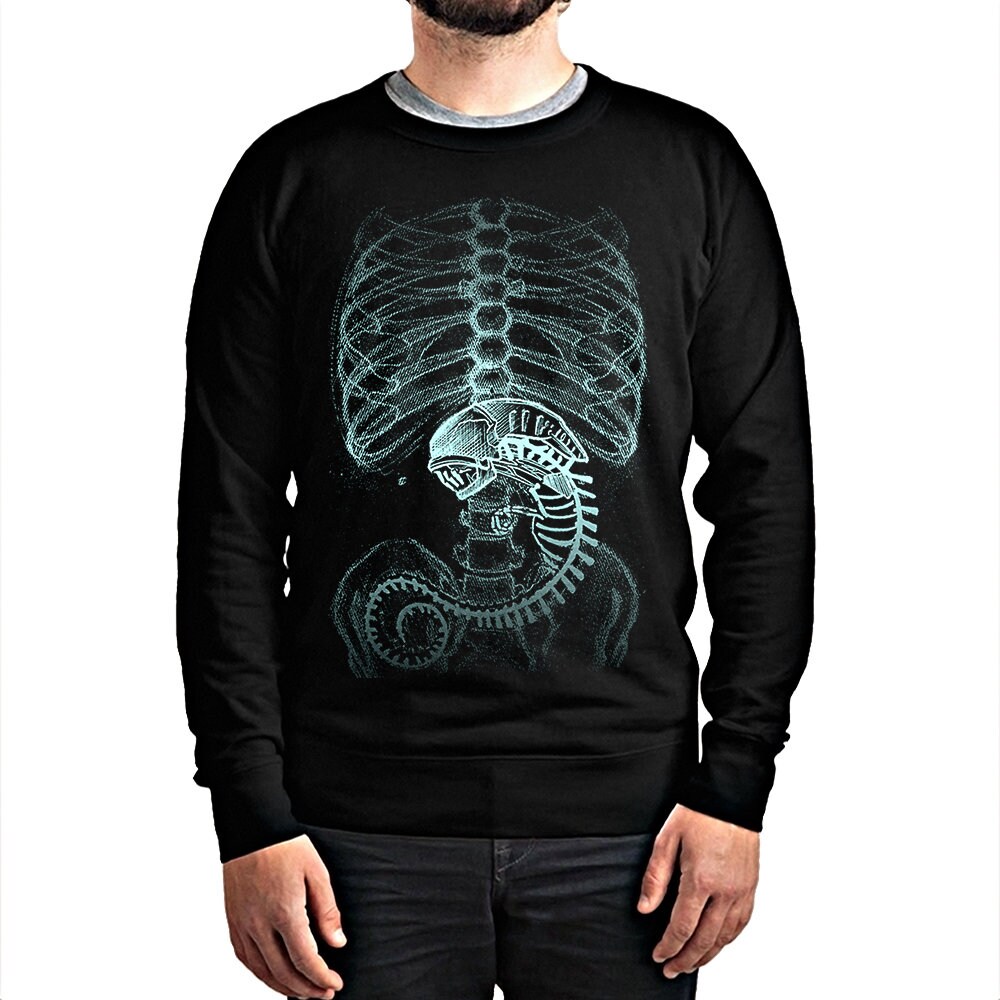 Alien Xenomorph XRay Sweatshirt 100 Cotton High Quality Etsy