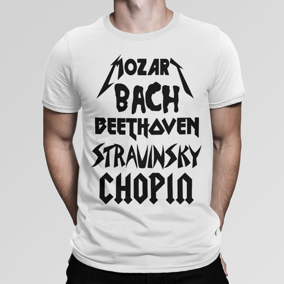 Classical Music Funny Rock TShirt Mozart Bach Beethoven Etsy